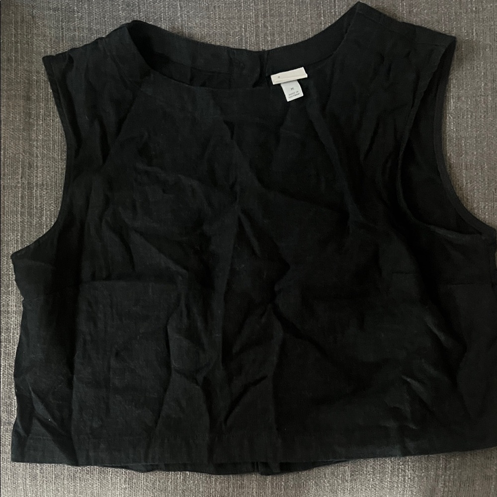 A New Day Black Crop Top